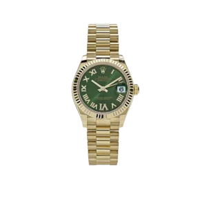 Rolex Datejust 31 278278 'Ladies' Yellow Gold Diamond Green Dial President (2023)