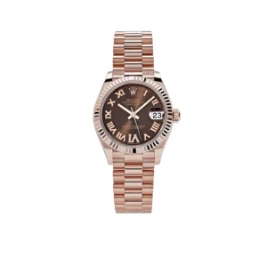Rolex Datejust 31 278275 'Ladies' Rose Gold Chocolate Roman Numerals Diamond Dial (2022)