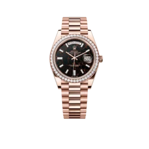 Rolex Day-Date 40 228345RBR Rose Gold Eisenkiesel Diamond Dial Diamond Bezel